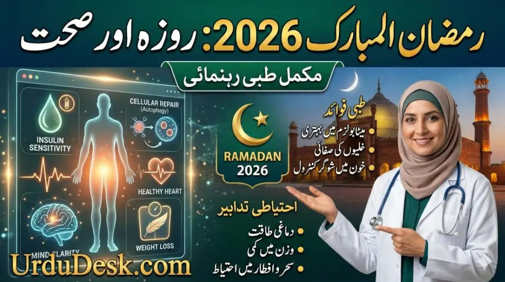🕌 رمضان المبارک 2026: روزہ صحت پر کیسے اثر انداز ہوتا ہے؟ مکمل طبی رہنمائی UrduDesk.com 1 1024x572