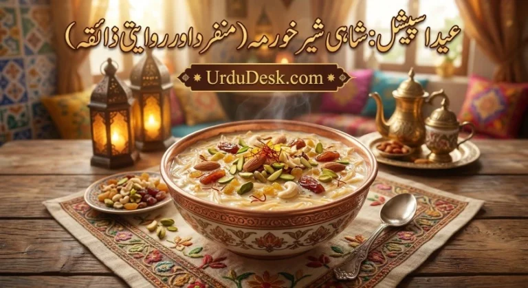 Eid Special Shahi Sheer Khurma Recipe by UrduDesk.com - Traditional Sweet Dish