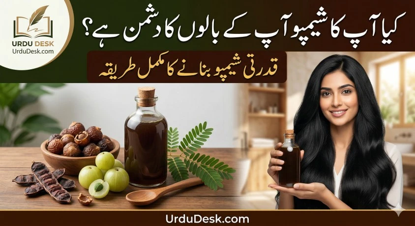 قدرتی شیمپو بنانے کا طریقہ: کیمیکل سے پاک گھنے اور کالے بال Natural Shampoo Making with Reetha Amla and Shikakai - UrduDeskقدرتی شیمپو بنانے کا طریقہ