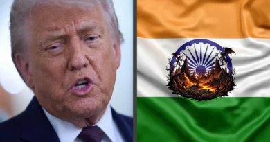 Donald Trump and Indian Flag with Hellhole concept representation for news thumbnail