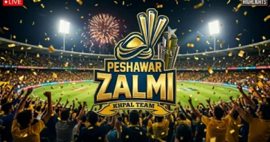 Peshawar Zalmi players celebrating PSL 11 trophy win at Gaddafi Stadium Lahore