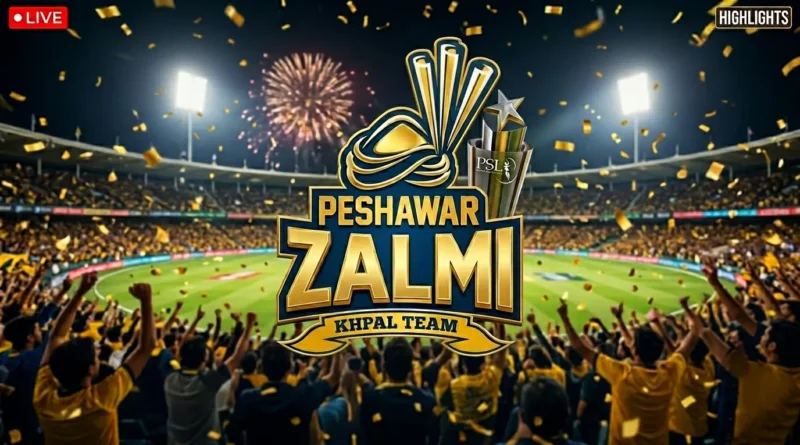 Peshawar Zalmi players celebrating PSL 11 trophy win at Gaddafi Stadium Lahore