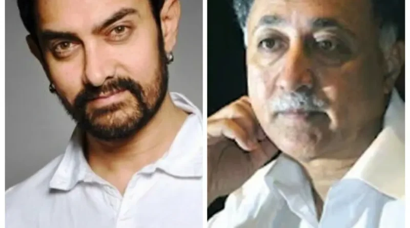 Bollywood actor Aamir Khan and director Mansoor Khan in a split image for UrduDesk.com news.