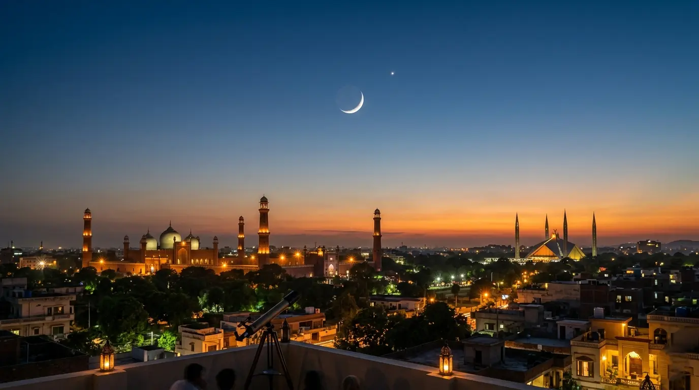 پاکستان میں عید الاضحیٰ 2026 کے چاند کی رویت سے متعلق فلکیاتی منظر