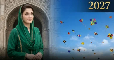 Maryam Nawaz and kites flying in the sky representing Punjab Basant 2027 policy