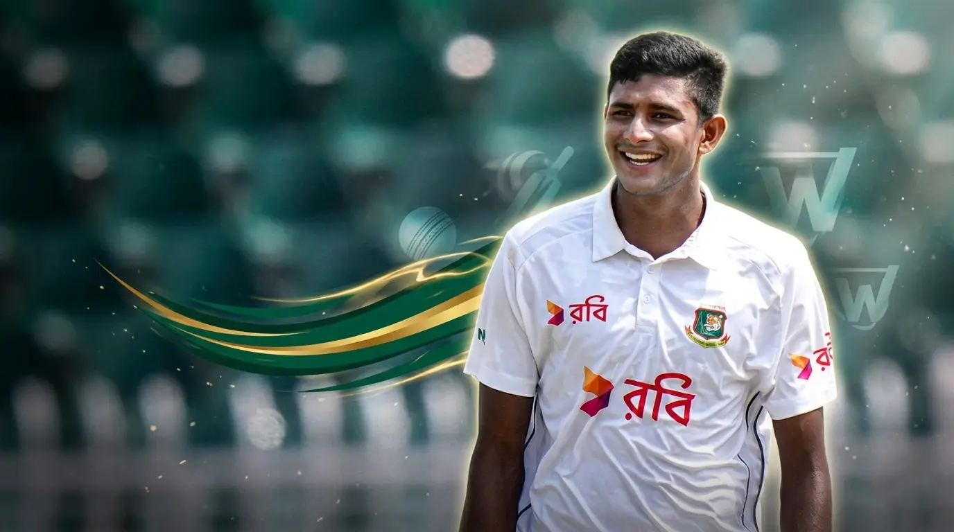 Nahid Rana Bangladeshi fast bowler smiling in cricket kit during a match