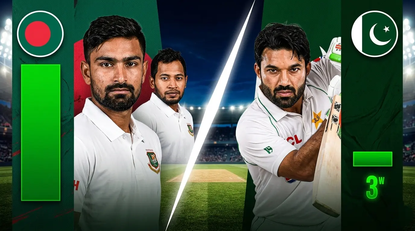 Mohammad Rizwan batting in Pakistan vs Bangladesh 2nd Test match Day 4 at Sylhet