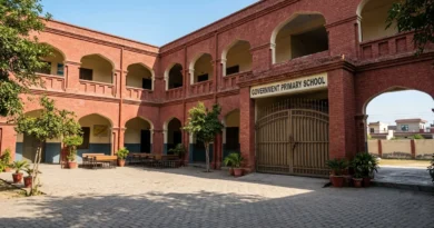 پنجاب کے اسکولوں میں موسم گرما کی تعطیلات کا منظر، خالی اسکول کی عمارت۔