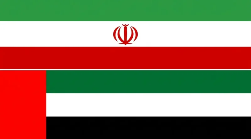 متحدہ عرب امارات اور ایران کے جھنڈے، وال اسٹریٹ جرنل کی رپورٹ کا پس منظر