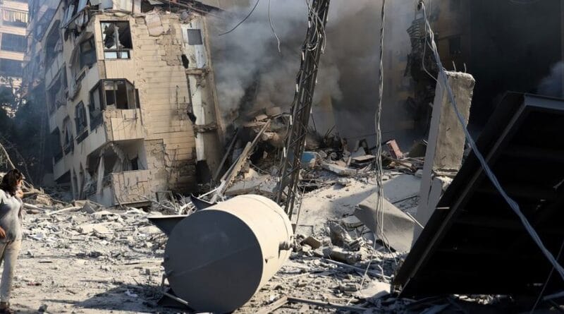 Rescue operations in Southern Lebanon after Israeli airstrikes, 31 martyred.