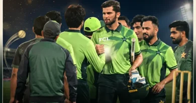 Pakistan cricket team players including Shaheen Afridi, Babar Azam, and Nawaz celebrating during a match, used as a thumbnail for Pak vs Aus ODI series 2026.