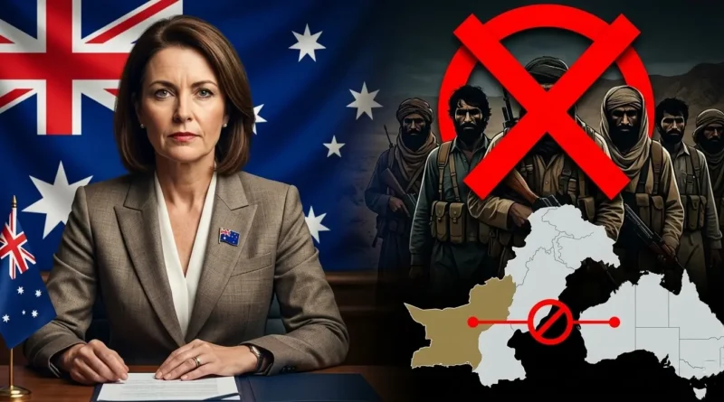 آسٹریلیا کی جانب سے بی ایل اے پر پابندی کی خبر کا گرافک۔