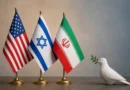 A conceptual thumbnail illustrating the 100 days of the Iran-US conflict, featuring the United States flag on the left with military troops and tanks, the Iranian flag on the right with missile launchers, and the United Nations flag on a podium in the center symbolizing diplomatic mediation over a naval shipping route.