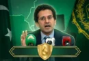 Federal Minister for Petroleum Ali Pervaiz Malik addressing a press conference regarding gas price relief for domestic consumers in Pakistan.