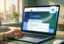Google Chrome browser with Gemini AI feature built in on a laptop screen