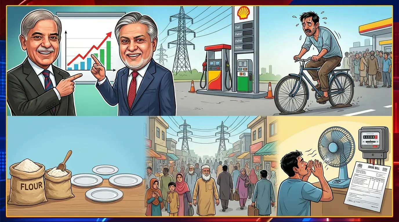 حکومت کی مہنگائی اور عوامی فٹنس پر طنزیہ خبرِ مذاق کا تھمب نیل