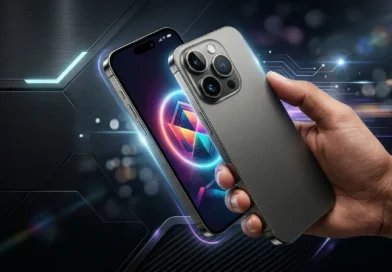 iPhone 18 Pro conceptual design leaks showing multiple camera lenses and color variants like crimson, silver, bronze, and purple.