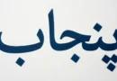 A bold and large Urdu text reading 'Punjab' written in dark blue ink centered on a clean white textured paper background, designed as a minimalist video thumbnail.