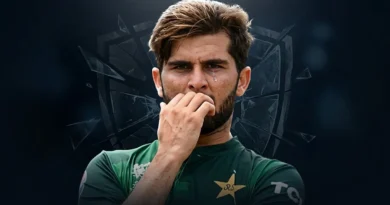 Shaheen Shah Afridi looking disappointed after being dropped from Pakistan Test cricket squad.