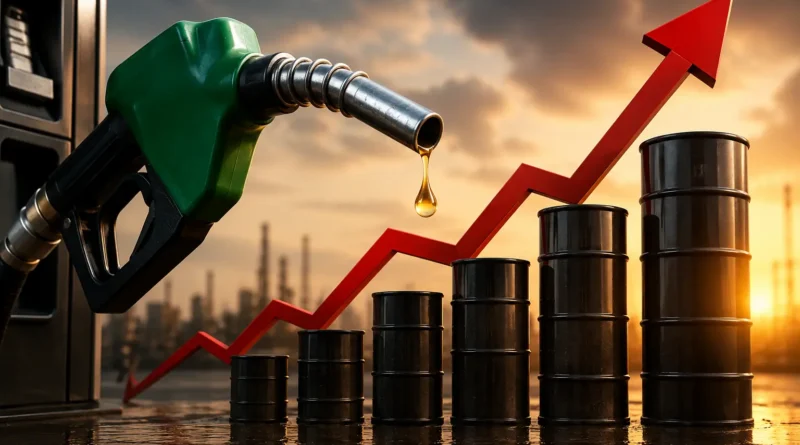 Chart showing continuous increase in petrol and diesel prices in Pakistan July 2026