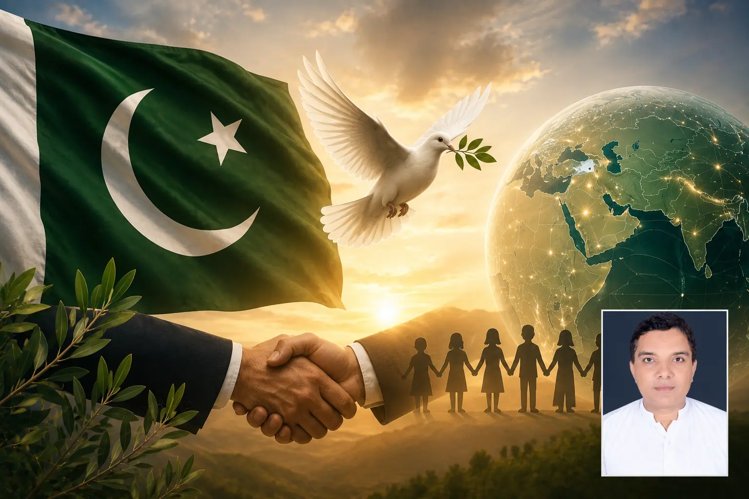 Muhammad Imran Hasni presenting an analysis on Pakistan's diplomatic peace efforts in the Middle East and Pak-Iran relations.