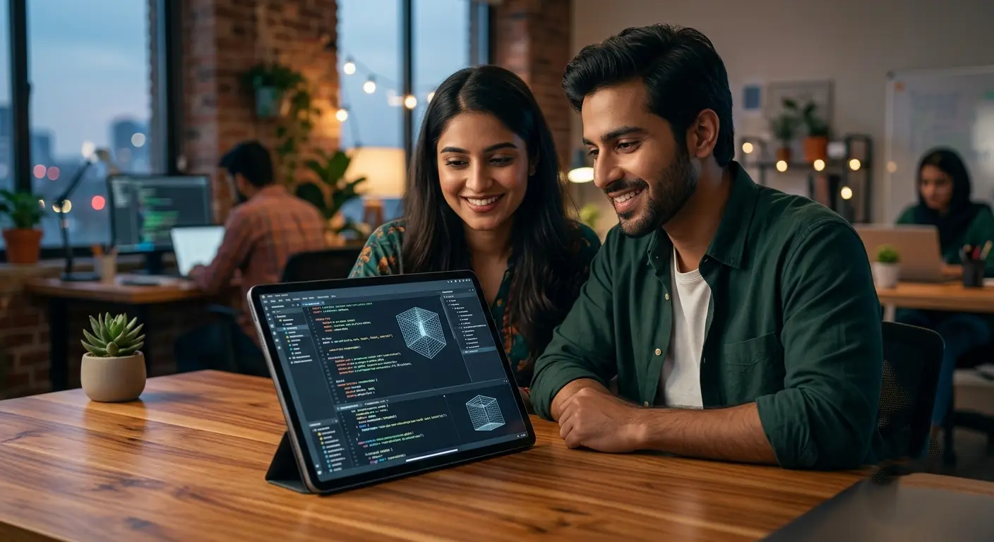 Pakistani young freelancers working on laptops representing IT sector growth and foreign remittance earnings
