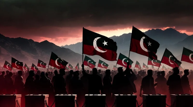 آزاد کشمیر انتخابات کے بائیکاٹ کی خبر کے لیے پی ٹی آئی کا جھنڈا