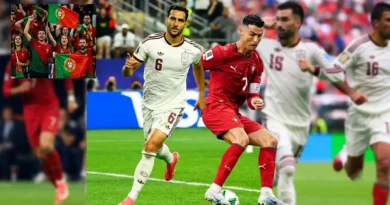 اسپین بمقابلہ پرتگال فیفا ورلڈ کپ 2026 پری کوارٹر فائنل میچ میں کرسٹیانو رونالڈو اور ہسپانوی کھلاڑیوں کے مناظر