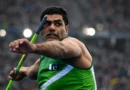 Pakistan's star javelin thrower Arshad Nadeem during his attempt in the men's javelin throw final at the Asian Athletics Championship 2026.