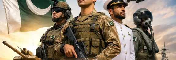 Pak Army recruitment banner showing soldiers in training for Naib Khatib and Soldier jobs 2026
