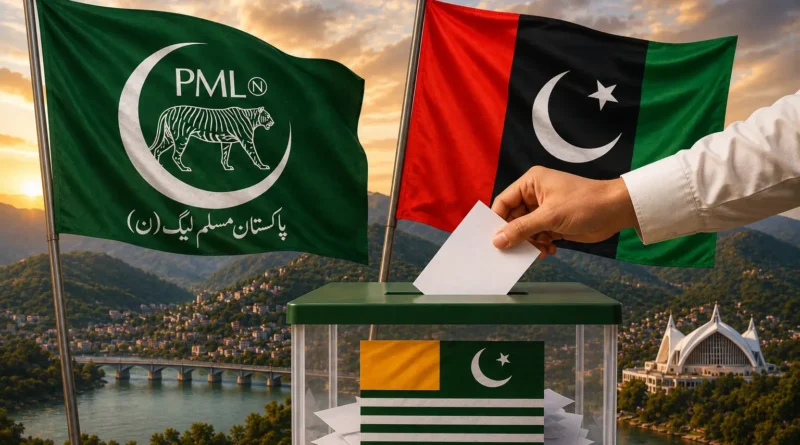 آزاد کشمیر انتخابات 2026 کے غیر حتمی نتائج میں مسلم لیگ ن اور پیپلز پارٹی کی پیش رفت