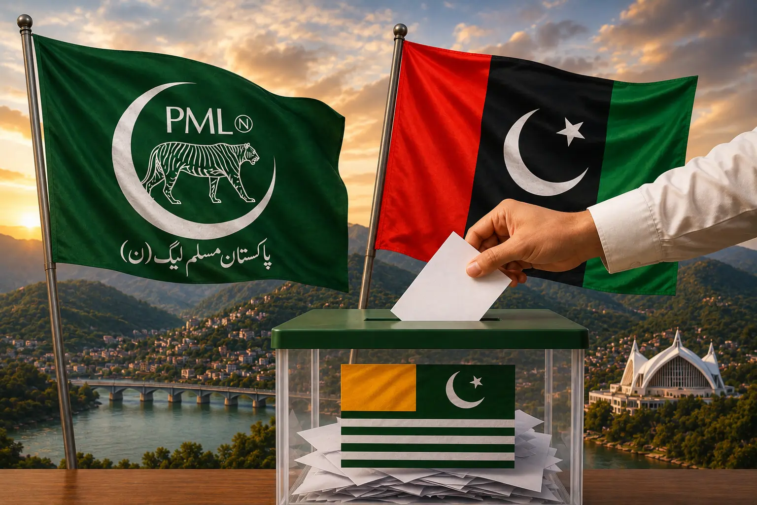 آزاد کشمیر انتخابات 2026 کے غیر حتمی نتائج میں مسلم لیگ ن اور پیپلز پارٹی کی پیش رفت