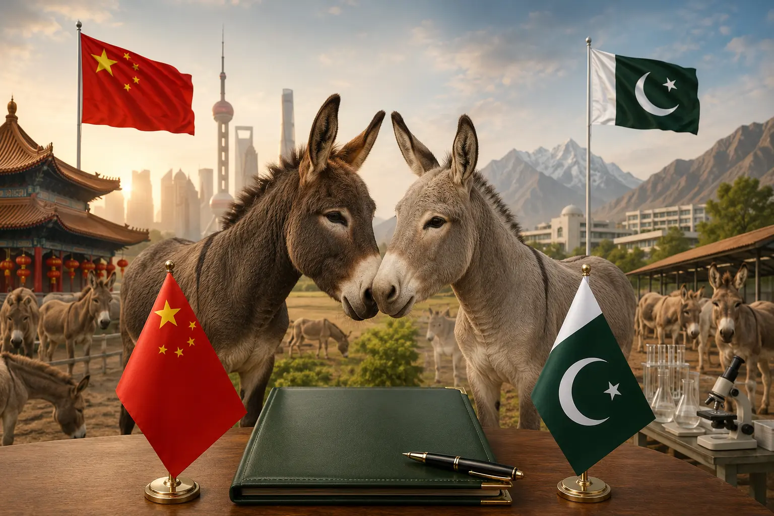 Pakistan China joint donkey industry research center and breeding facility in Gwadar