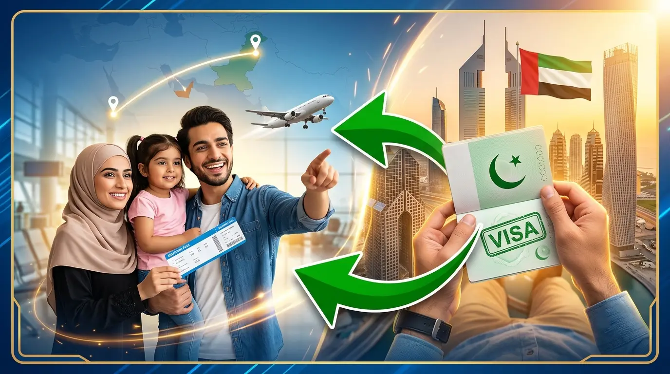 متحدہ عرب امارات کی جانب سے پاکستانی شہریوں اور فیملیز کے لیے وزٹ ویزا کے اجراء کی بحالی کی خوشخبری