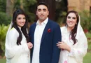 Zardari family gathered in London including Asif Ali Zardari, Bilawal Bhutto Zardari, and Bakhtawar Bhutto Zardari with London skyline in the background.