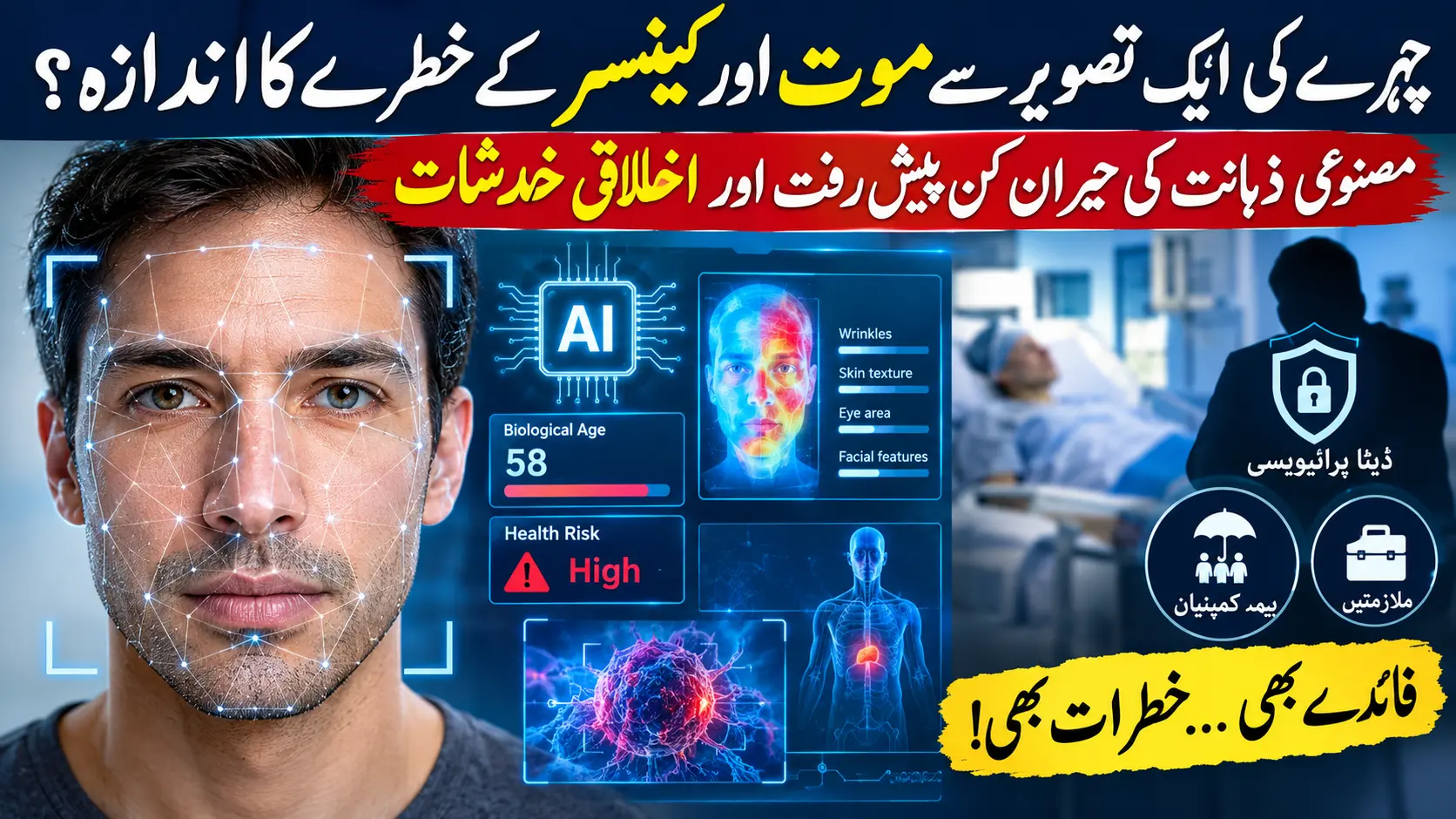AI face scanning model for cancer risk prediction and biological age analysis